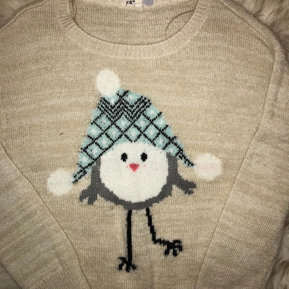 christmas sweater with cute penguin